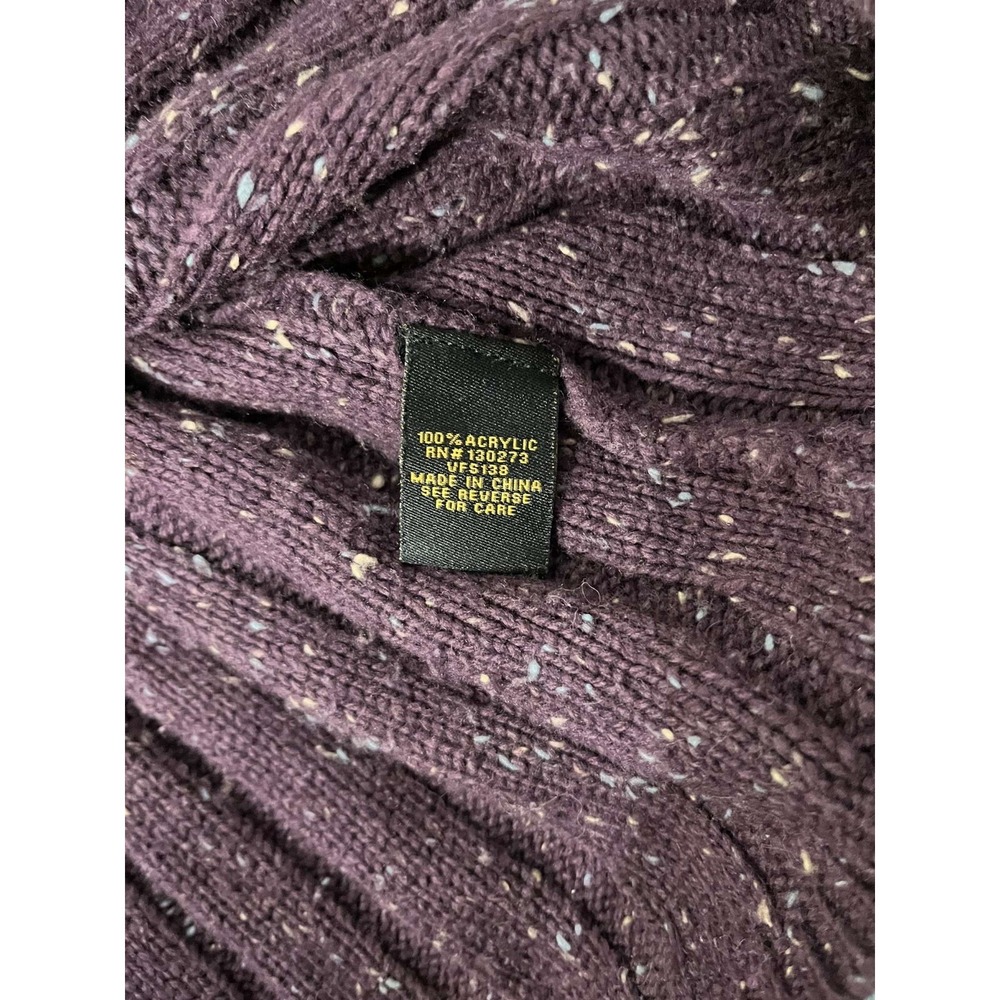 Lee Womens Purple Cable Knit Long Sleeve Pullover Sweater Medium Acrylic - Picture 4 of 4